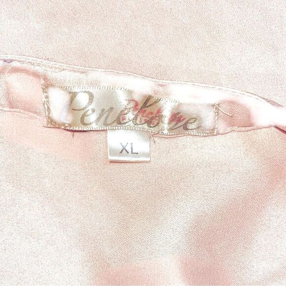 Penelope Women’s Sheer Sleeveless Blush Button-Up Blouse | Size XL - Picture 4 of 4